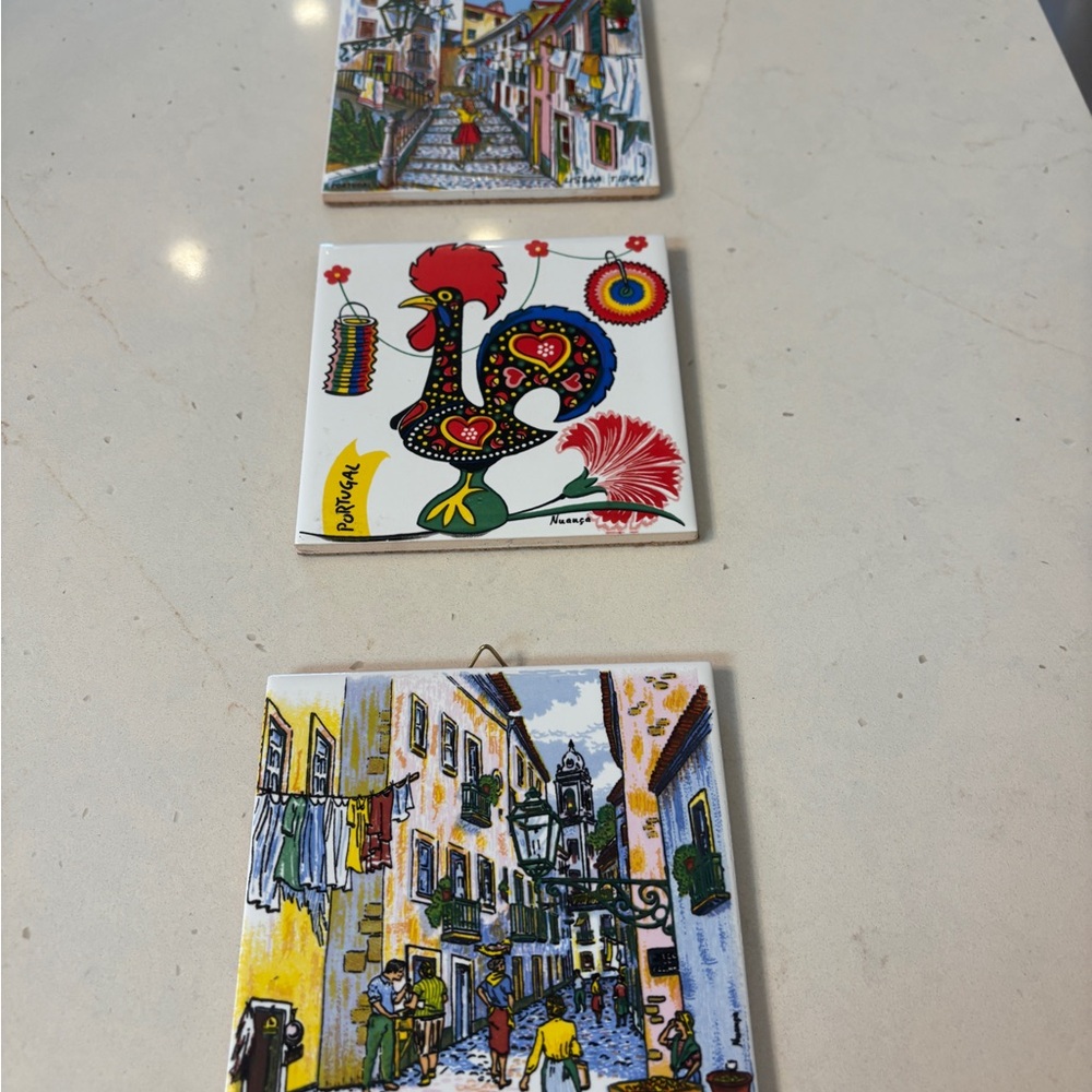 Colorful Ceramic Wall Art Tile Set from Portugal 🇵🇹 - Picture 3 of 9